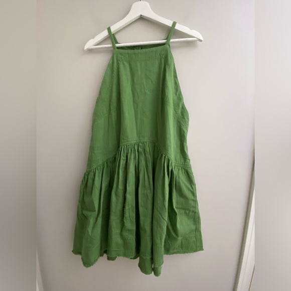 NEW Anthropologie The Kyla Flounce Mini Dress by Pilcro​ SIZE LP PL  NWT green - Picture 5 of 7